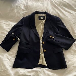 J. Crew navy Schoolboy blazer w gold buttons